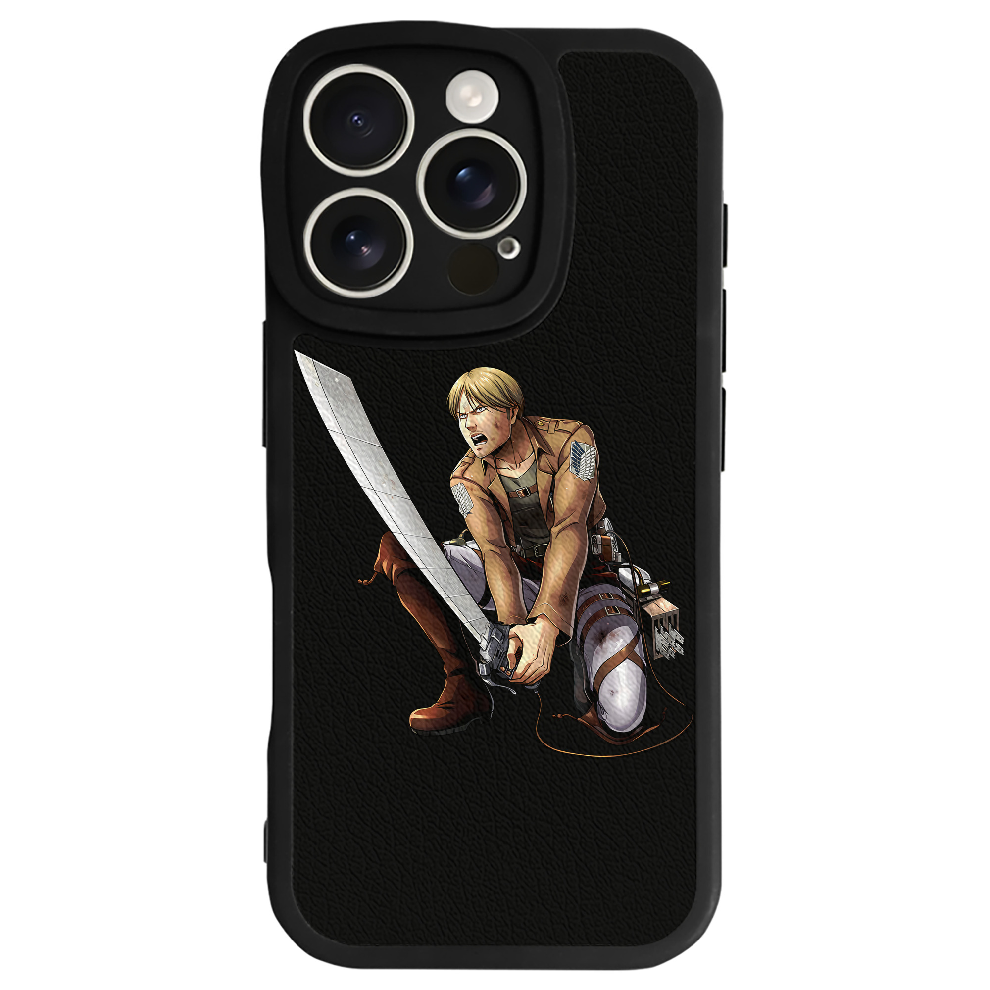 （画像用） 進撃の巨人 ミケ·ザカリアス Attack on Titan Mike Zakarius 【iPhone 16シリーズ対応】シリコンスマホケース（レザー調） 材質：シリコン